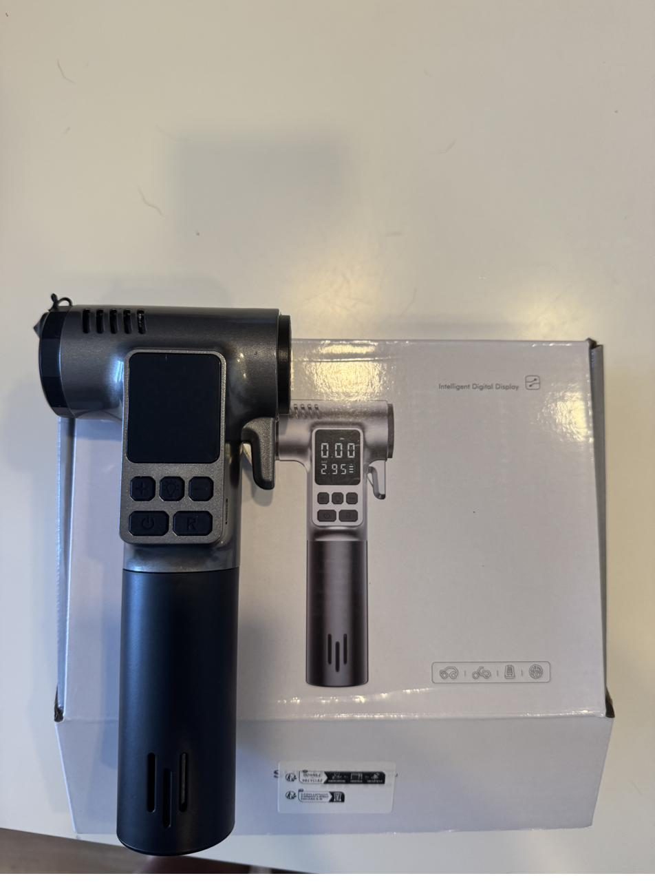 Inflador de ar portátil sem fio com display digital
