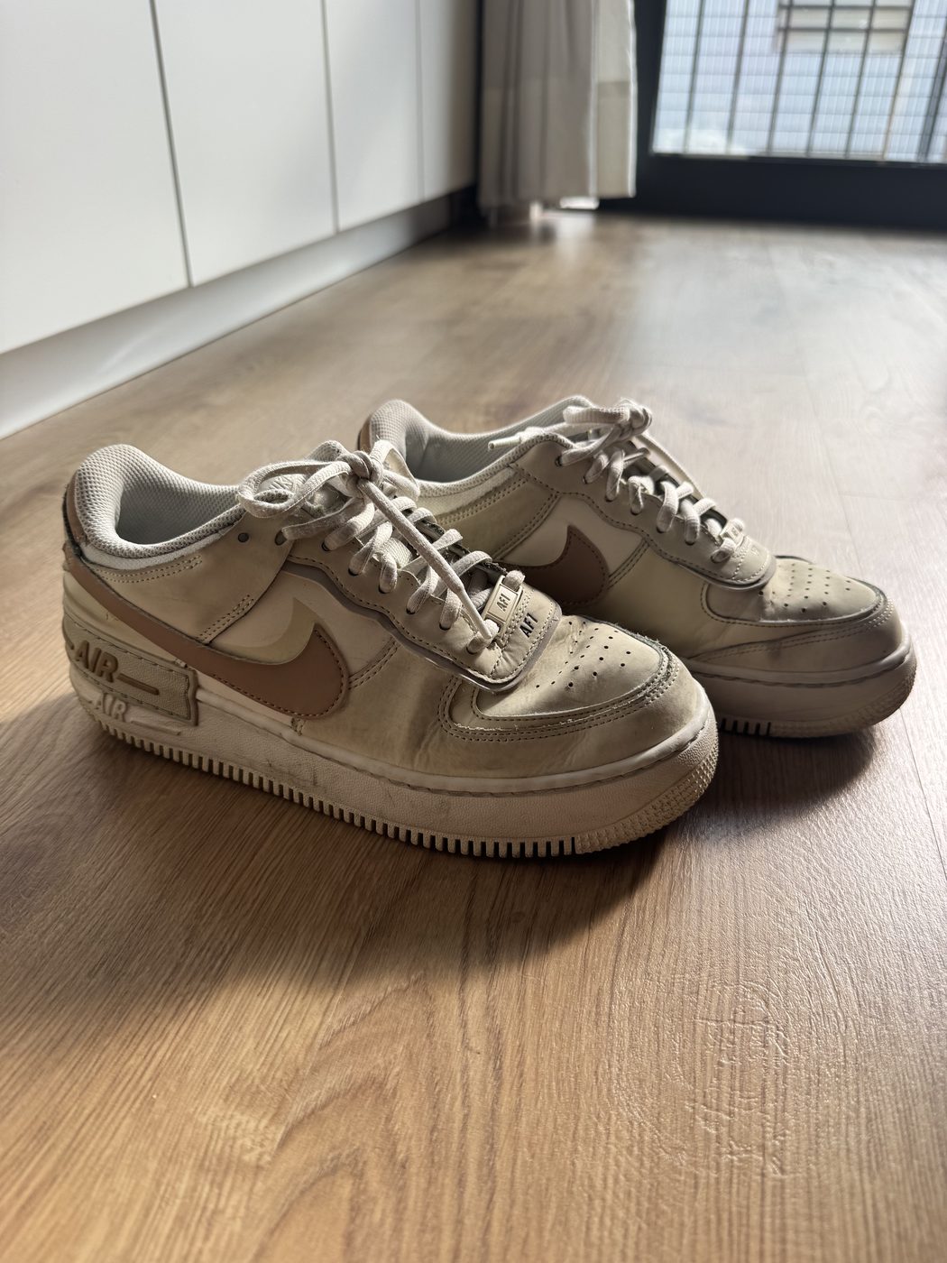 Nike Air Force 1 Shadow bege, tamanho 40